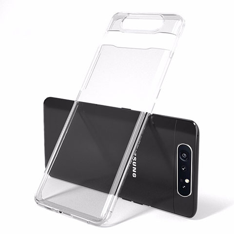 Carcasa Dura Cristal Plastico Funda Rigida Transparente H01 para Samsung Galaxy A90 4G Claro