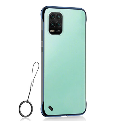 Carcasa Dura Cristal Plastico Funda Rigida Transparente H01 para Xiaomi Mi 10 Lite Azul