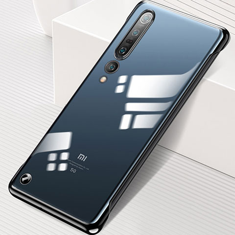 Carcasa Dura Cristal Plastico Funda Rigida Transparente H01 para Xiaomi Mi 10 Pro Negro