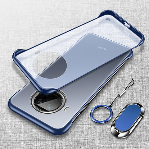 Carcasa Dura Cristal Plastico Funda Rigida Transparente H01 para Xiaomi Mi 10i 5G Azul