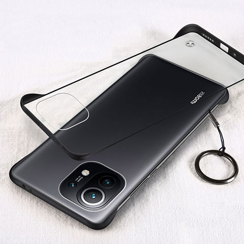 Carcasa Dura Cristal Plastico Funda Rigida Transparente H01 para Xiaomi Mi 11 5G Negro