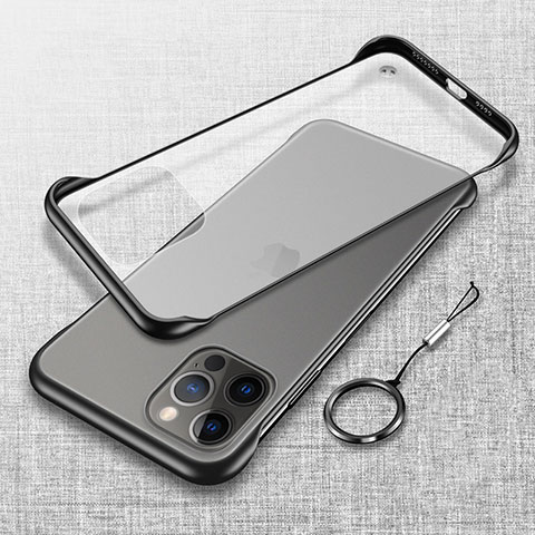 Carcasa Dura Cristal Plastico Funda Rigida Transparente H02 para Apple iPhone 13 Pro Negro