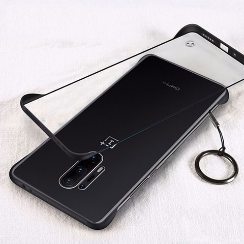 Carcasa Dura Cristal Plastico Funda Rigida Transparente H02 para OnePlus 8 Pro Negro