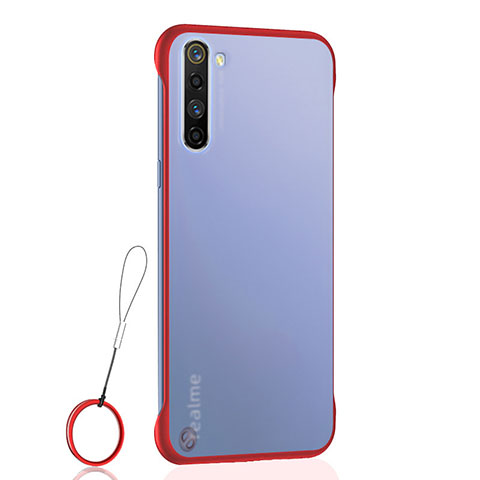 Carcasa Dura Cristal Plastico Funda Rigida Transparente H02 para Realme X50 Pro 5G Rojo