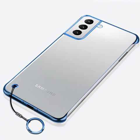 Carcasa Dura Cristal Plastico Funda Rigida Transparente H02 para Samsung Galaxy S22 5G Azul