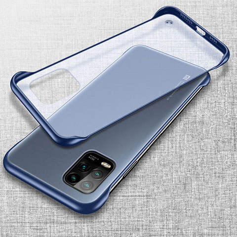 Carcasa Dura Cristal Plastico Funda Rigida Transparente H02 para Xiaomi Mi 10 Lite Azul