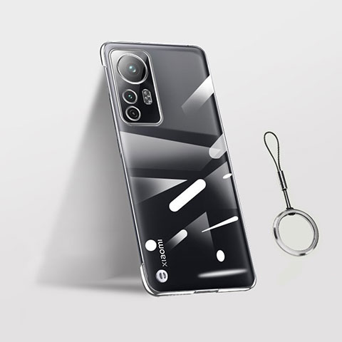 Carcasa Dura Cristal Plastico Funda Rigida Transparente H02 para Xiaomi Mi 12 Pro 5G Plata