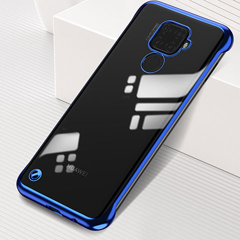Carcasa Dura Cristal Plastico Funda Rigida Transparente H03 para Huawei Mate 30 Lite Azul