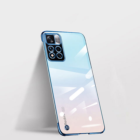 Carcasa Dura Cristal Plastico Funda Rigida Transparente H03 para Xiaomi Poco X4 NFC Azul
