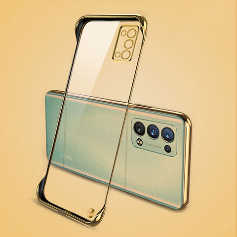 Carcasa Dura Cristal Plastico Funda Rigida Transparente H04 para Oppo Reno6 Pro 5G Oro