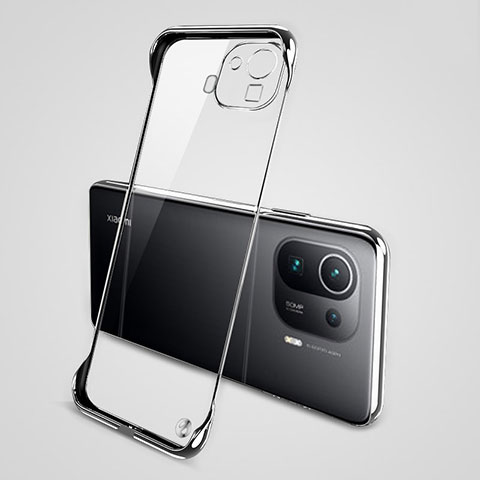 Carcasa Dura Cristal Plastico Funda Rigida Transparente H04 para Xiaomi Mi 11 Pro 5G Plata