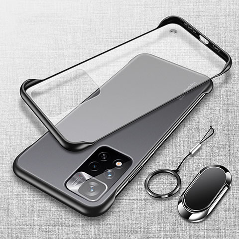 Carcasa Dura Cristal Plastico Funda Rigida Transparente H04 para Xiaomi Mi 11i 5G (2022) Negro