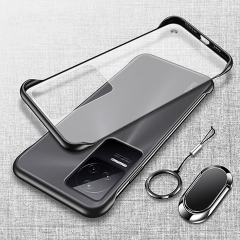 Carcasa Dura Cristal Plastico Funda Rigida Transparente H04 para Xiaomi Poco F4 5G Negro