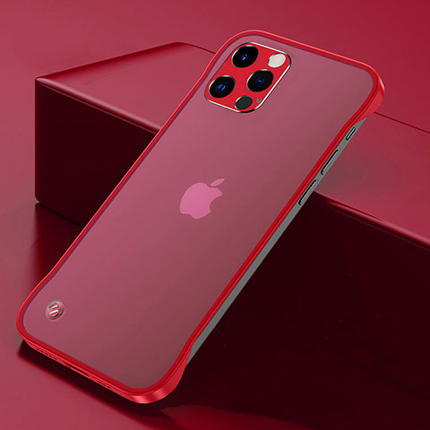 Carcasa Dura Cristal Plastico Funda Rigida Transparente H07 para Apple iPhone 15 Pro Rojo