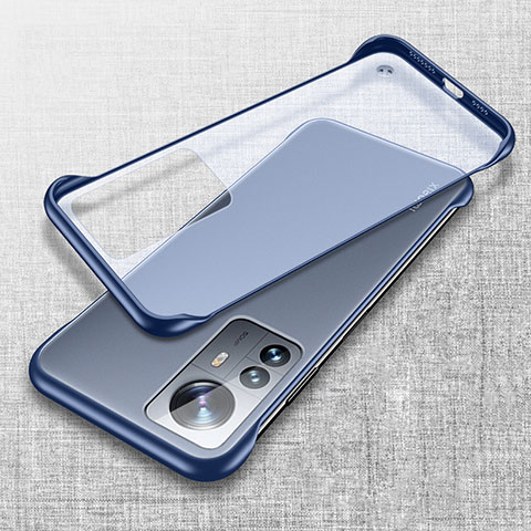 Carcasa Dura Cristal Plastico Funda Rigida Transparente H07 para Xiaomi Mi 12 5G Azul