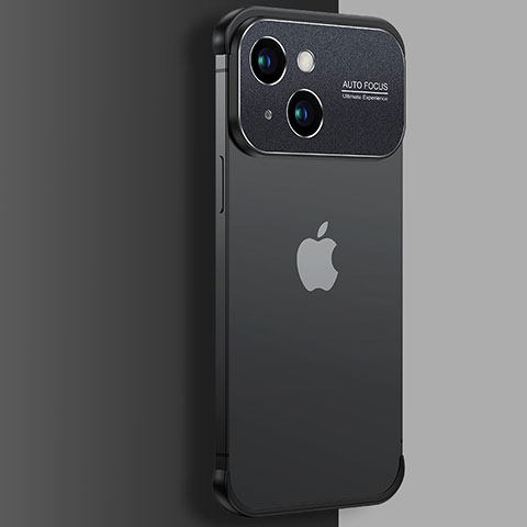 Carcasa Dura Cristal Plastico Funda Rigida Transparente QC3 para Apple iPhone 14 Plus Negro