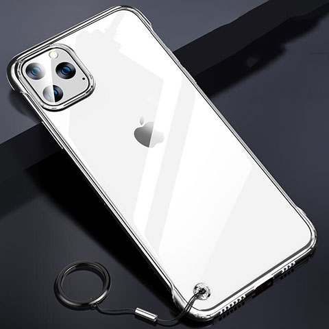 Carcasa Dura Cristal Plastico Funda Rigida Transparente S01 para Apple iPhone 11 Pro Plata