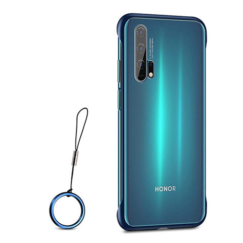 Carcasa Dura Cristal Plastico Funda Rigida Transparente S01 para Huawei Honor 20 Pro Azul