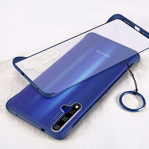 Carcasa Dura Cristal Plastico Funda Rigida Transparente S01 para Huawei Nova 5T Azul