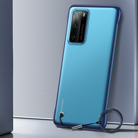 Carcasa Dura Cristal Plastico Funda Rigida Transparente S01 para Huawei P40 Azul