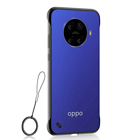 Carcasa Dura Cristal Plastico Funda Rigida Transparente S01 para Oppo Ace2 Negro