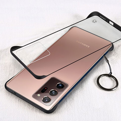 Carcasa Dura Cristal Plastico Funda Rigida Transparente S01 para Samsung Galaxy Note 20 Ultra 5G Negro