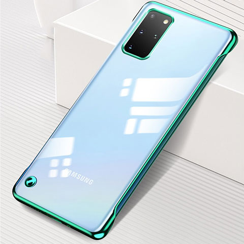 Carcasa Dura Cristal Plastico Funda Rigida Transparente S01 para Samsung Galaxy S20 Plus 5G Verde
