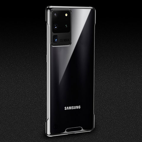Carcasa Dura Cristal Plastico Funda Rigida Transparente S01 para Samsung Galaxy S20 Ultra 5G Negro