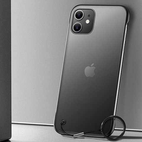 Carcasa Dura Cristal Plastico Funda Rigida Transparente S02 para Apple iPhone 11 Negro