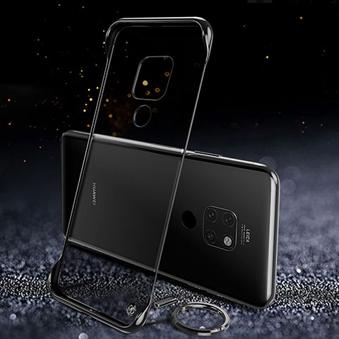 Carcasa Dura Cristal Plastico Funda Rigida Transparente S02 para Huawei Mate 20 Negro