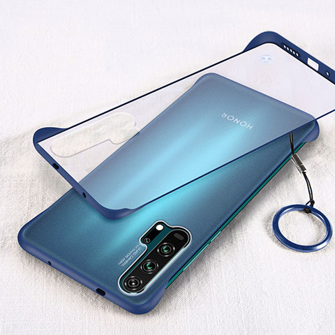 Carcasa Dura Cristal Plastico Funda Rigida Transparente S03 para Huawei Honor 20 Pro Azul