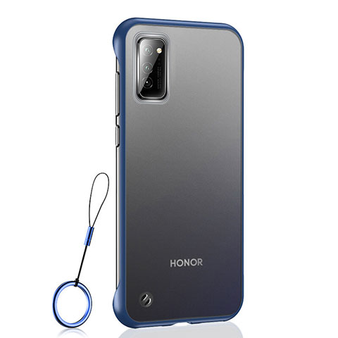 Carcasa Dura Cristal Plastico Funda Rigida Transparente S04 para Huawei Honor View 30 5G Azul