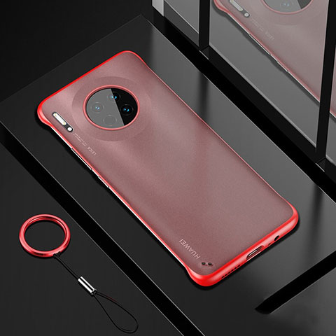 Carcasa Dura Cristal Plastico Funda Rigida Transparente S04 para Huawei Mate 30 Pro Rojo