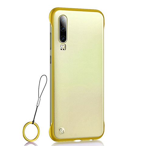 Carcasa Dura Cristal Plastico Funda Rigida Transparente S04 para Huawei P30 Amarillo