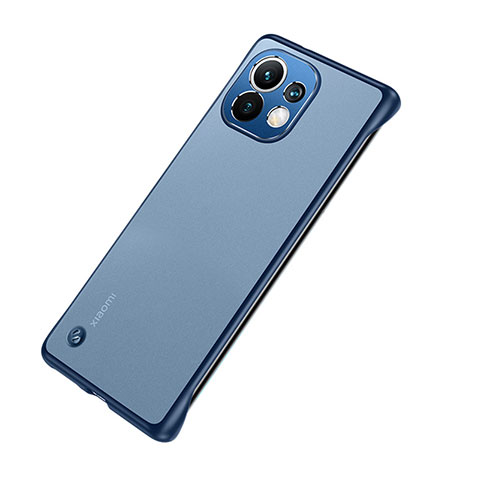 Carcasa Dura Cristal Plastico Funda Rigida Transparente S04 para Xiaomi Mi 11 5G Azul