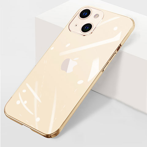Carcasa Dura Cristal Plastico Funda Rigida Transparente WT1 para Apple iPhone 14 Plus Oro