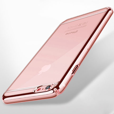 Carcasa Dura Cristal Plastico Rigida Transparente para Apple iPhone 6 Rosa