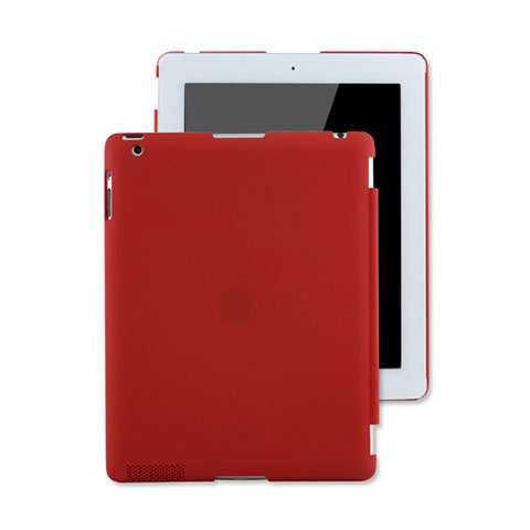 Carcasa Dura Plastico Rigida Mate para Apple iPad 4 Rojo
