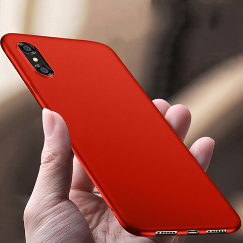 Carcasa Dura Plastico Rigida Mate para Apple iPhone Xs Rojo