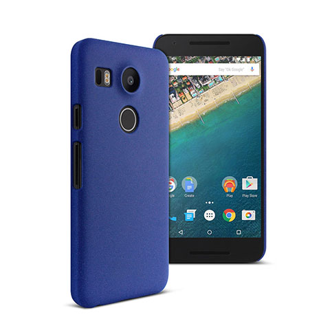 Carcasa Dura Plastico Rigida Mate para Google Nexus 5X Azul