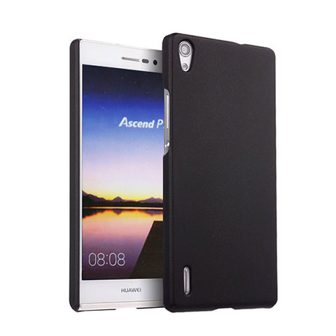 Carcasa Dura Plastico Rigida Mate para Huawei Ascend P7 Negro