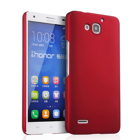 Carcasa Dura Plastico Rigida Mate para Huawei Honor 3X G750 Rojo