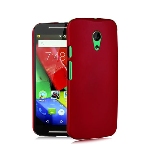 Carcasa Dura Plastico Rigida Mate para Motorola Moto G (2nd Gen) Rojo