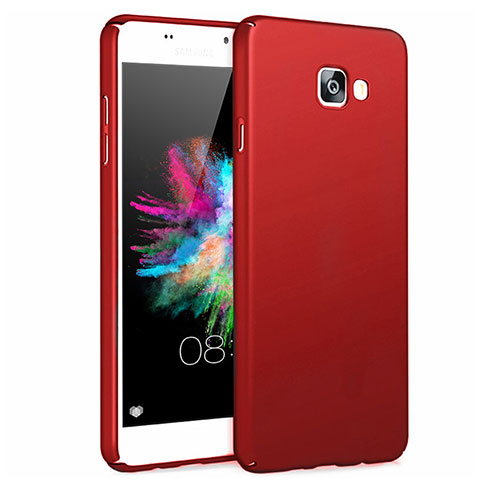 Carcasa Dura Plastico Rigida Mate para Samsung Galaxy A5 (2017) SM-A520F Rojo