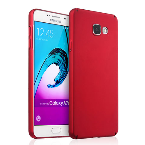 Carcasa Dura Plastico Rigida Mate para Samsung Galaxy A7 (2016) A7100 Rojo