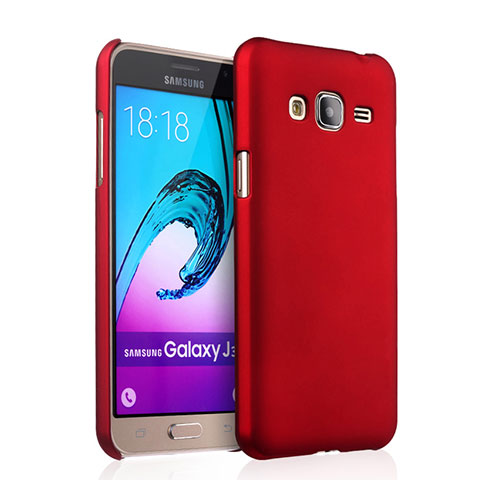 Carcasa Dura Plastico Rigida Mate para Samsung Galaxy J3 (2016) J320F J3109 Rojo