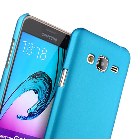 Carcasa Dura Plastico Rigida Mate para Samsung Galaxy J3 Azul Cielo