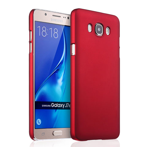 Carcasa Dura Plastico Rigida Mate para Samsung Galaxy J7 (2016) J710F J710FN Rojo