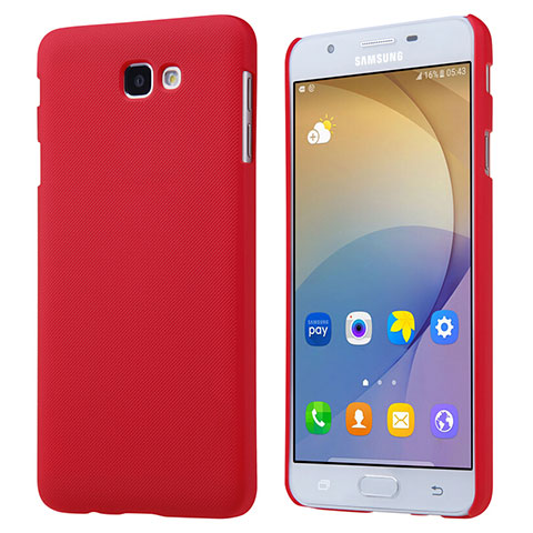 Carcasa Dura Plastico Rigida Mate para Samsung Galaxy J7 Prime Rojo