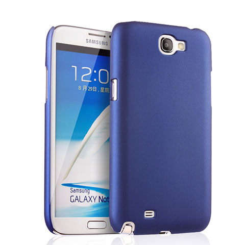 Carcasa Dura Plastico Rigida Mate para Samsung Galaxy Note 2 N7100 N7105 Azul